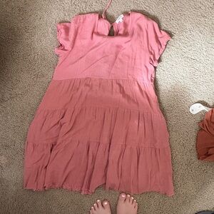 Pink Tiered Dress